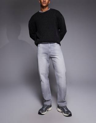 Asos Design Straight Leg Jeans In Blue