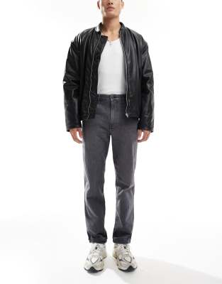 Asos Design Straight Leg Jeans In Gray Wash
