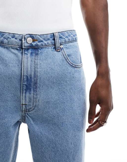 ASOS DESIGN straight leg jeans in light stone wash, 5 of 5