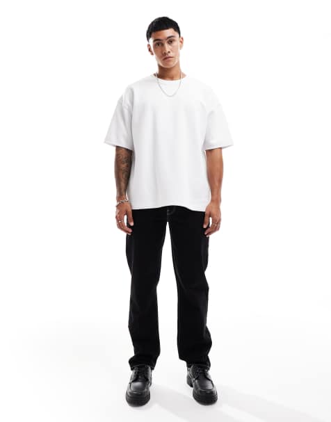 ASOS DESIGN straight leg jeans in rinse black - view 1