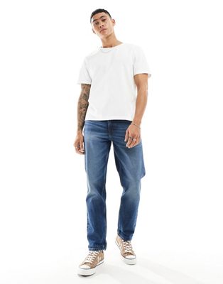 ASOS DESIGN straight leg jeans in vintage blue