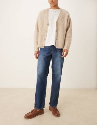 Asos Design Straight Leg Jeans In Blue