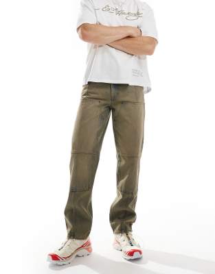 ASOS DESIGN ASOS DESIGN straight leg jeans with heavy tint in light wash blue