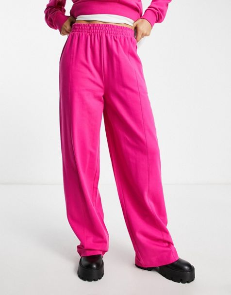 Monki wide leg trousers in light pink
