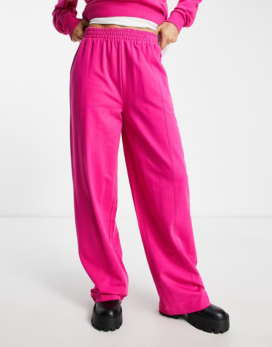 ASOS DESIGN straight leg jogger in pink