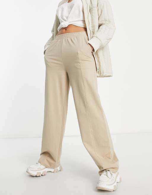 ASOS DESIGN straight leg jogger in stone | ASOS