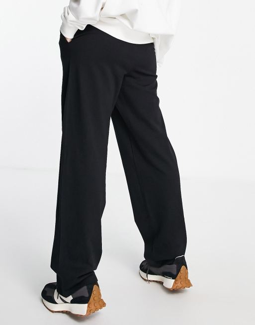 ASOS DESIGN straight leg jogger with deep waistband and pintuck in