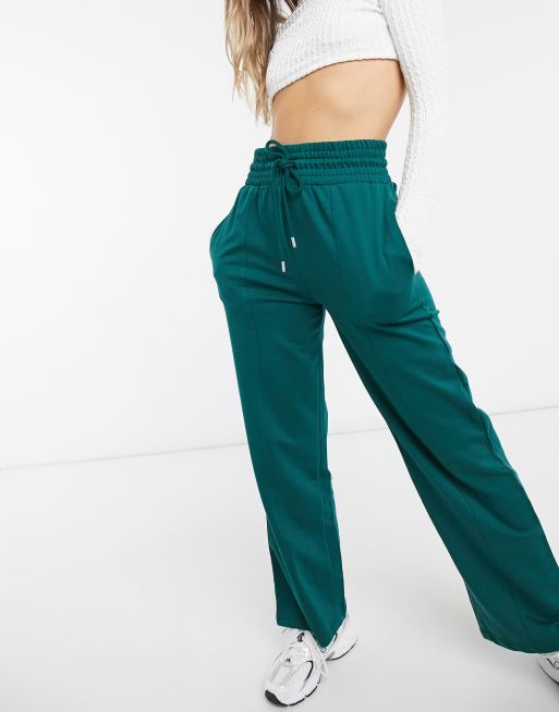 ASOS DESIGN straight leg jogger with deep waistband and pintuck in