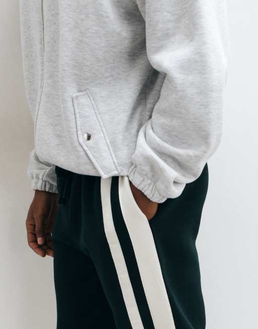 ASOS DESIGN straight leg jogger with woven tape in dark green, 3 of 5