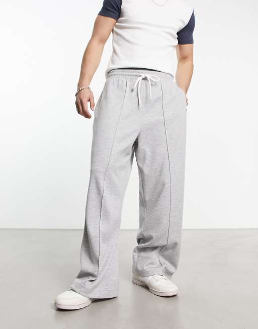 ASOS DESIGN straight leg jogger in grey marl