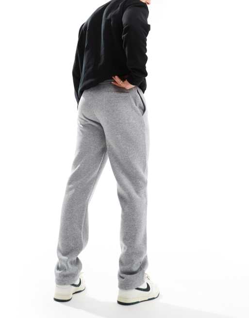 ASOS DESIGN straight leg joggers in grey marl