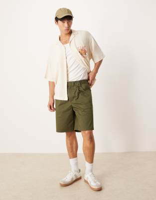 asos ASOS DESIGN straight leg jort in light green