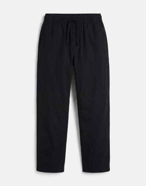 ASOS DESIGN straight leg linen blend pants in black, 6 of 9