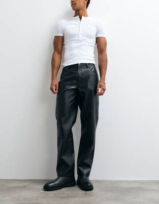 Asos Design Straight Leg Pants In Black