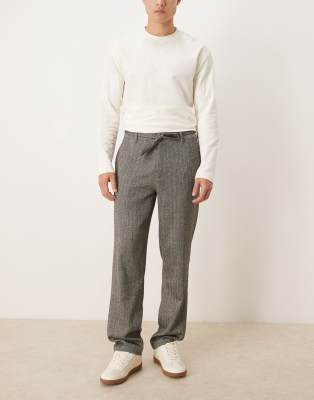 Asos Design Straight Leg Pants In Multi
