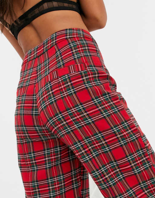 Asos plaid hot sale pants womens