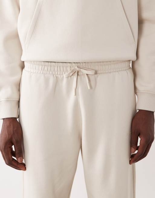 ASOS DESIGN straight leg printed trackies in beige (part of a set), 4 of 5