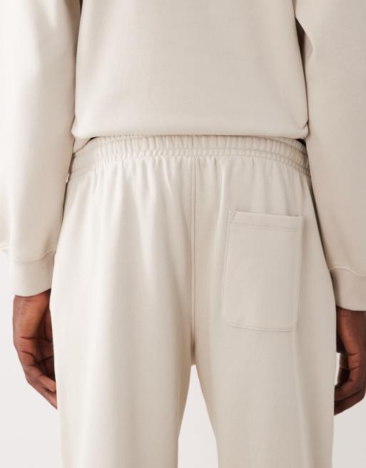 ASOS DESIGN straight leg printed trackies in beige (part of a set), 5 of 5