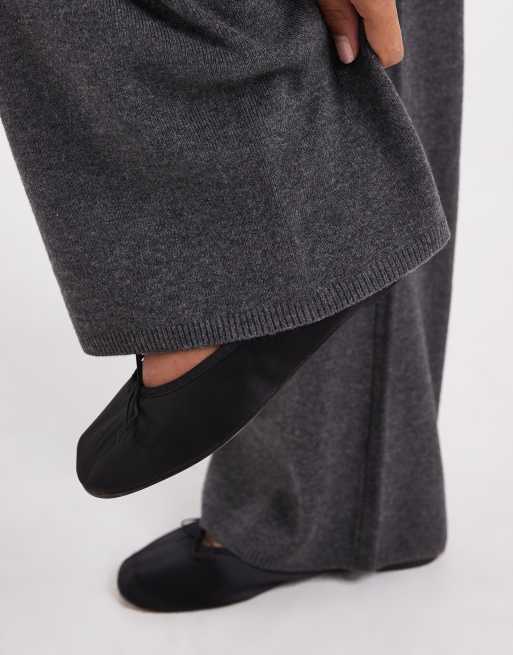 ASOS DESIGN straight leg relaxed pant co-ord in charcoal, 5 of 5