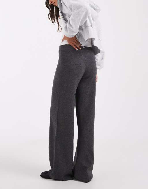 ASOS DESIGN straight leg relaxed trouser co-ord in charcoal, 3 of 5