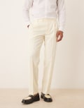 [ASOS DESIGN] ASOS DESIGN straight leg smart pants in buttermilk yellow W32 L30 Buttermilk yellow
