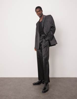 Asos Design Straight Leg Suit Pants In Black