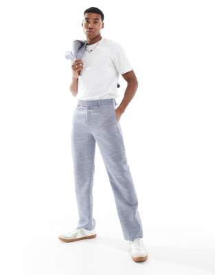 Asos Design Straight Leg Suit Pants In Blue