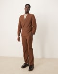 [ASOS DESIGN] ASOS DESIGN straight leg suit pants in brown W30 L32 BROWN