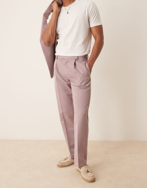 ASOS DESIGN straight leg suit pants in dusty pink, 4 of 5