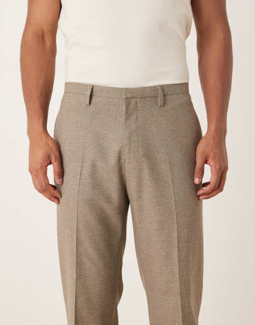 ASOS DESIGN straight leg suit pants in pebble, 4 of 5