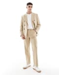 [ASOS DESIGN] ASOS DESIGN straight leg suit pants in stone-Neutral W34 L30 STONE
