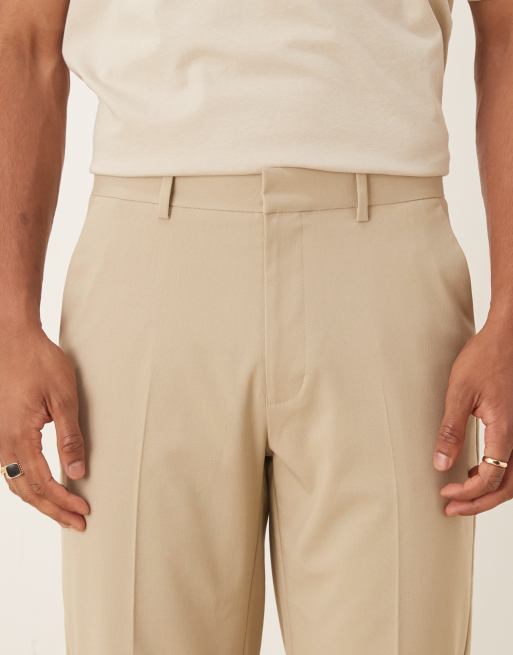 ASOS DESIGN straight leg suit pants in stone, 4 of 5