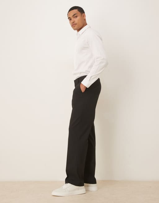 ASOS DESIGN straight leg suit trousers in black, 3 of 5