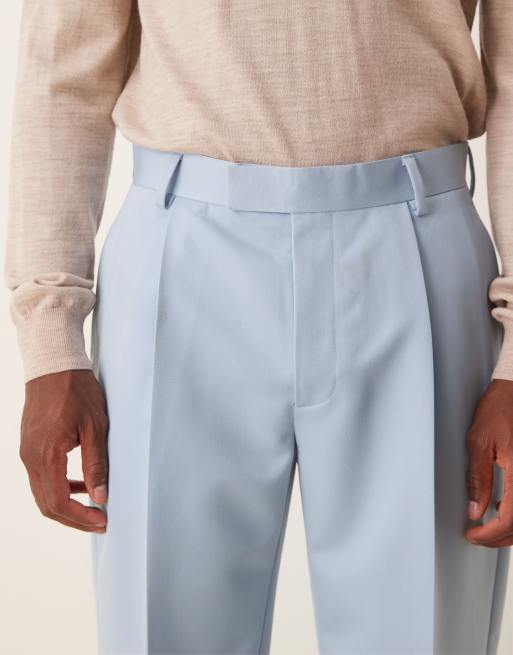 ASOS DESIGN straight leg suit trousers in blue, 3 of 5