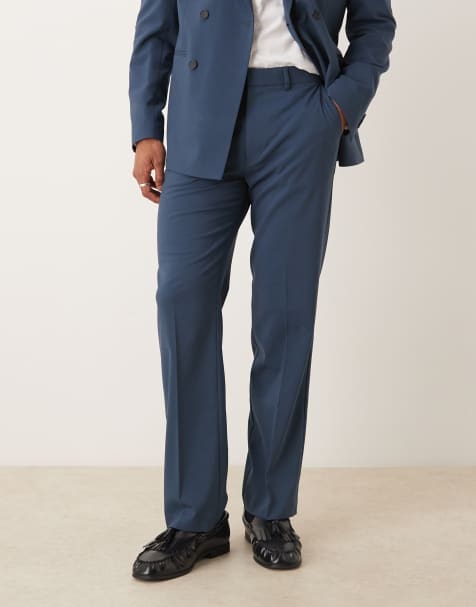 ASOS DESIGN straight leg suit trousers in navy - view 1