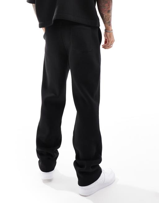ASOS DESIGN straight leg sweatpants in black 