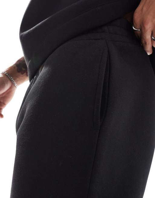 ASOS DESIGN straight leg sweatpants in black 