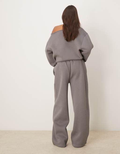 ASOS DESIGN straight leg sweatpants in gray - part of a set