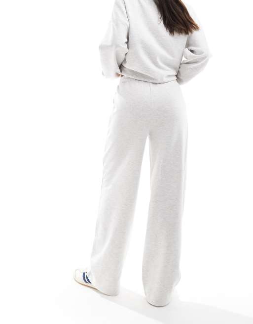 ASOS DESIGN straight leg sweatpants in ice heather - part of a set