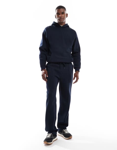 ASOS DESIGN straight leg sweatpants in navy - view 1