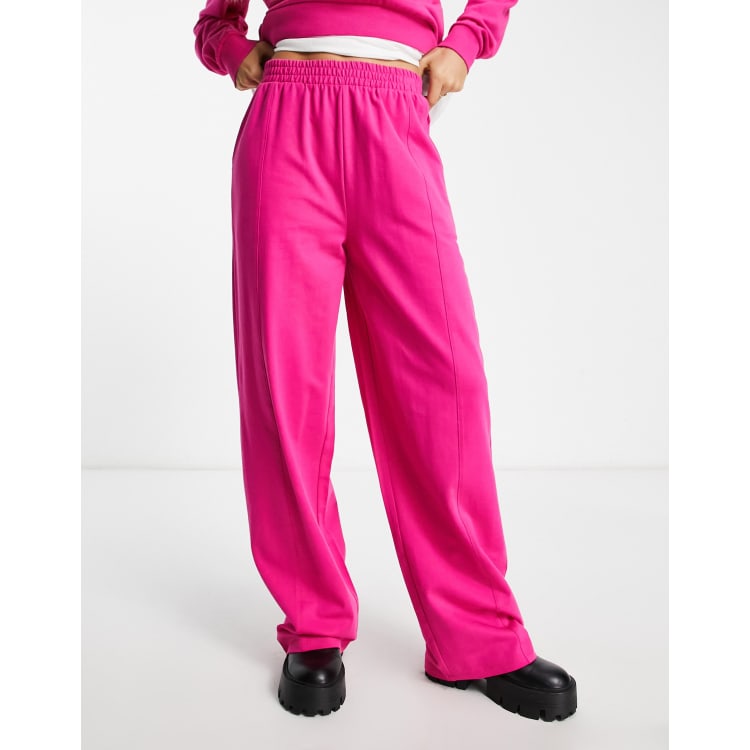 ASOS DESIGN straight leg sweatpants in pink