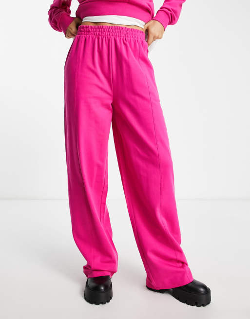 ASOS DESIGN straight leg sweatpants in pink