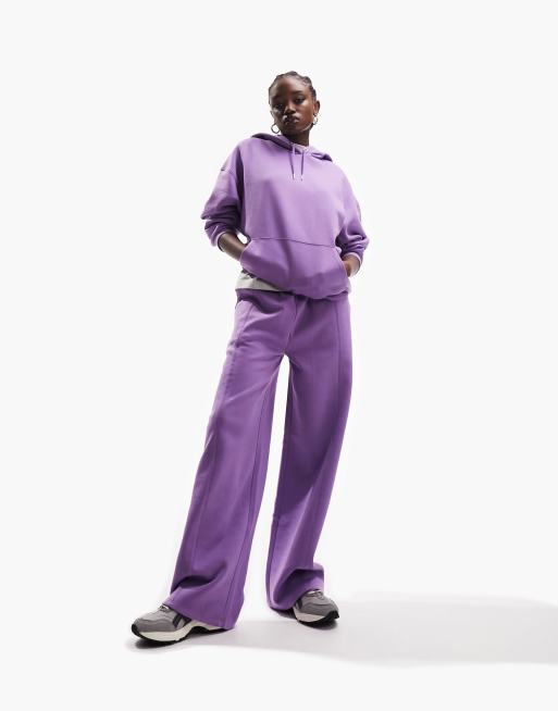 ASOS DESIGN straight leg sweatpants in purple ASOS