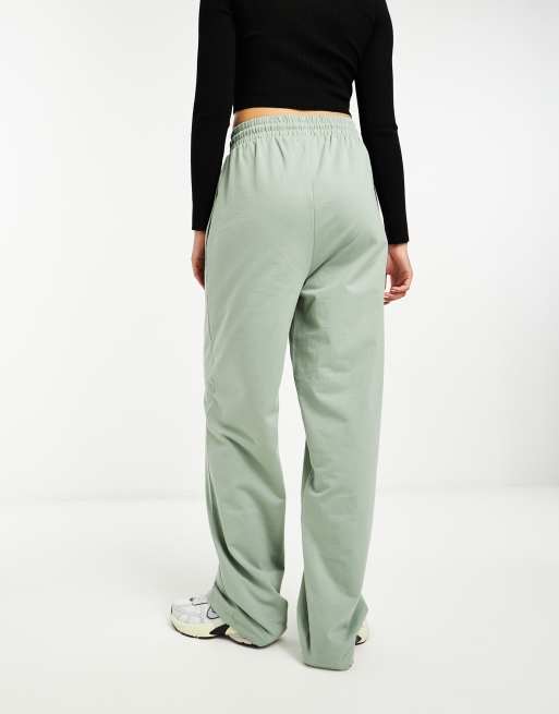 ASOS DESIGN Straight Leg sweatpants in sage green