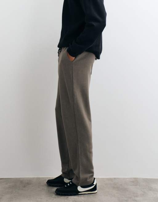 ASOS DESIGN straight leg sweatpants with acid wash in gray - part of a set, 2 of 5