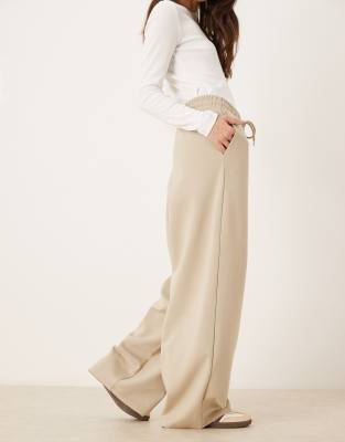 Asos Design Straight Leg Sweatpants With Seam Detail In Brown