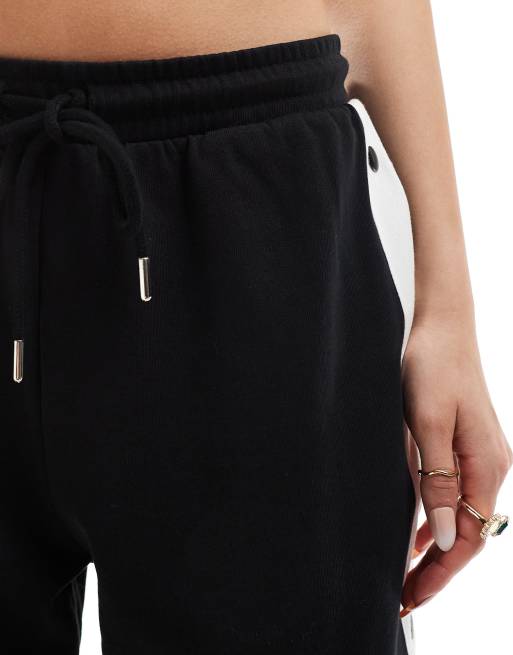 Sweatpants with snaps on side sales