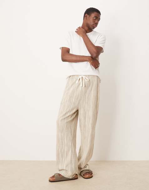 ASOS DESIGN straight leg textured sweatpants in sage green - view 1