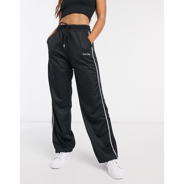 Courtside Track Pant, Women's Black Straight-Leg Pants