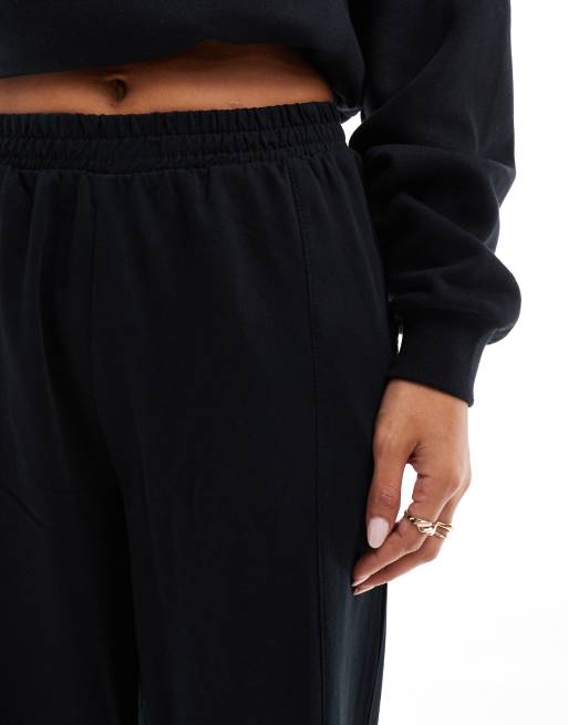 ASOS DESIGN straight leg trackies in black, 3 of 5
